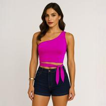 Cropped Top Mula Manca Regata De Amarrar Blogueira Verão