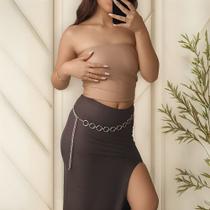 Cropped Top Tube Faixa sem alça Cropped Moda Blogueira