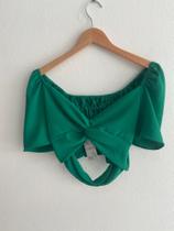 Cropped trançado cor verde TAM P Florence Cropped trançado cor verde TAM P Florence
