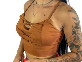 Cropped Trançado Feminino Com Bojo R04