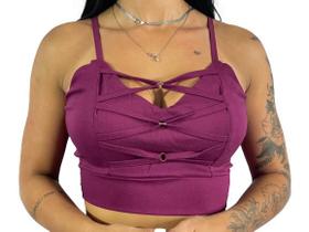 Cropped Trançado Feminino Tendência Com Bojo R04 Cropped Trançado Feminino Tendência Com Bojo R04