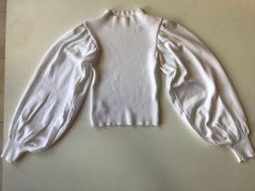 Cropped tricô manga bufante