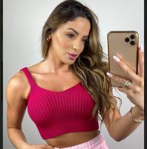 Cropped tricô modal