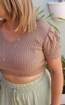 Cropped Tricot Blusa Feminina Miriam