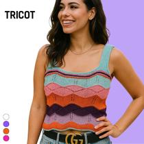Cropped Tricot Decote Quadrado Cropped Tricot Decote Quadrado