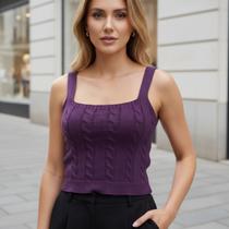 Cropped Tricot Elastano Tranças