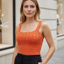 Cropped Tricot Elastano Tranças