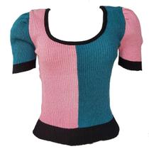 Cropped Tricot Feminino Blusa Ingrid
