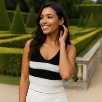 Cropped Tricot Gola V Bicolor