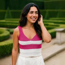 Cropped Tricot Gola V Bicolor