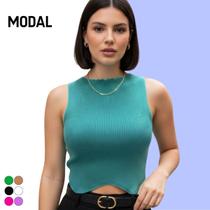 Cropped Tricot Modal V na Barriga