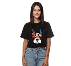 Cropped Tshirt Camiseta Feminina Cachoro Dog Blusinha Cachorrinho Fofo Estiloso bulldog