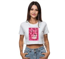 Cropped Tshirt Camiseta Feminina Leão Leonina Girl Power Empoderada