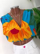 Cropped Viscose Estampado Cropped Viscose Estampado