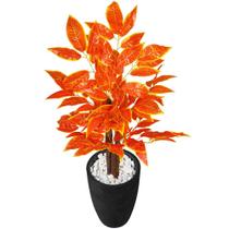 Croton Outono Planta Artificial com Vaso Decoração - Flor de Mentirinha