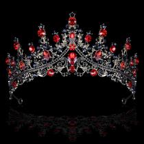 Crown COCIDE em estilo gótico preto e vermelho para mulheres