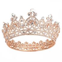 Crown COCIDE Rose Gold Crystal Queen para mulheres e meninas