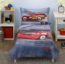 Crown Crafts Produtos Infantis Disney Cars 4 Piece Toddler Bedding Set - Speedy Frenzy