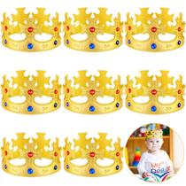 Crown Honoson Crown, 8 peças Kids Gold King for Boys Birthday Crown Honoson Crown, 8 peças Kids Gold King for Boys Birthday