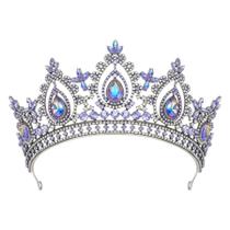 Crown SWEETV Purple Queen para mulheres, tiara de casamento, noiva