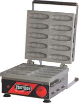 Croydon CRPP Máquina De Crepe No Palito Profissional 10 Cavidades Cor Inox Preto Vermelho Croydon CRPP Máquina De Crepe No Palito Profissional 10 Cavidades Cor Inox Preto Vermelho