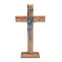 Crucifijo de Madera para Pared y Mesa Intercesión 25 cm Ónix