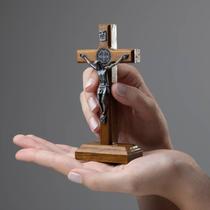 Crucifixo 12cm com MSB / mesa / parede (onix) - R5521 Crucifixo 12cm com MSB / mesa / parede (onix) - R5521