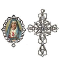 Crucifixo Arabesco Terço de Noiva Relicario Nossa senhora das Dores Peças para Montar Terços Catolicos Casamento Artesan Crucifixo Arabesco Terço de Noiva Relicario Nossa senhora das Dores Peças para Montar Terços Catolicos Casamento Artesan