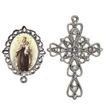 Crucifixo Arabesco Terço de Noiva Relicario Nossa Senhora do Carmo Peças para Montar Terços Catolicos Casamento Artesana Crucifixo Arabesco Terço de Noiva Relicario Nossa Senhora do Carmo Peças para Montar Terços Catolicos Casamento Artesana