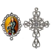 Crucifixo Arabesco Terço de Noiva Relicario Santa Joana D Arc Peças para Montar Terços Catolicos Casamento Artesanato Crucifixo Arabesco Terço de Noiva Relicario Santa Joana D Arc Peças para Montar Terços Catolicos Casamento Artesanato