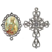 Crucifixo Arabesco Terço de Noiva Relicario Santo Agostinho Peças para Montar Terços Catolicos Casamento Artesanato Crucifixo Arabesco Terço de Noiva Relicario Santo Agostinho Peças para Montar Terços Catolicos Casamento Artesanato