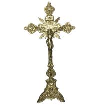 Crucifixo Bronze Altar Mesa Todo Trabalhado Igreja Crucifixo Bronze Altar Mesa Todo Trabalhado Igreja