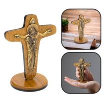 Crucifixo Cruz Da Unidade De Mesa Ouro Velho 12 Cm Crucifixo Cruz Da Unidade De Mesa Ouro Velho 12 Cm