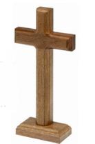 Crucifixo Cruz de Madeira Para Mesa ou parede 26cm