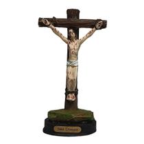 Crucifixo Cruz de Mesa São Dimas em Resina 12 Cm