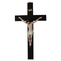 Crucifixo Cruz de Parede Madeira Grande 40 Cm