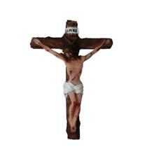Crucifixo Cruz de Parede Resina Nacional 10 cm