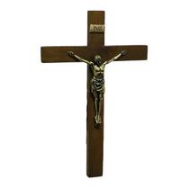 Crucifixo Cruz Parede Madeira Nobre 20 cm