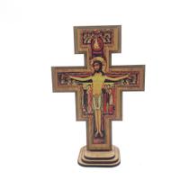 Crucifixo Cruz São Damião São Francisco De Mesa 15 Cm - FORNECEDOR 13