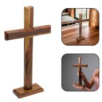 Crucifixo Cruz Sem o Cristo De Mesa E Parede Madeira 36 Cm