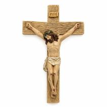 Crucifixo de Jesus Cristo em Gesso 30cm de Parede