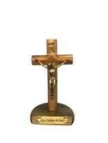 Crucifixo de mesa 12 cm Cilíndrico - Madeira