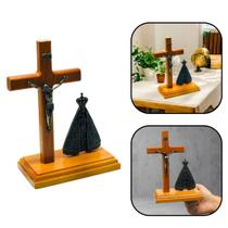 Crucifixo de Mesa com Imagem Nossa Senhora Aparecida 20 cm Crucifixo de Mesa com Imagem Nossa Senhora Aparecida 20 cm