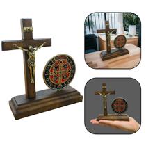 Crucifixo de Mesa com Medalha de São Bento