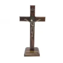 Crucifixo De Mesa E Parede Madeira São Bento OV 16 Cm Crucifixo De Mesa E Parede Madeira São Bento OV 16 Cm