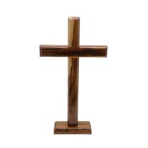 Crucifixo De Mesa E Parede Sem o Cristo Madeira 26 Cm