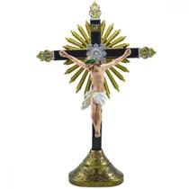 Crucifixo de mesa edição Luxo 57Cm - Inquebrável - Imagem Sacra PVC