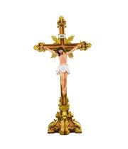 Crucifixo De Mesa Jesus Cristo 30cm - Enfeite Decorativo Resina