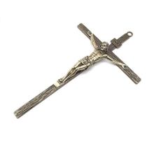 Crucifixo de Metal Dourado Parede Elegante 25 cm