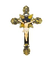 Crucifixo de Parede 39 CM - Enfeite Resina